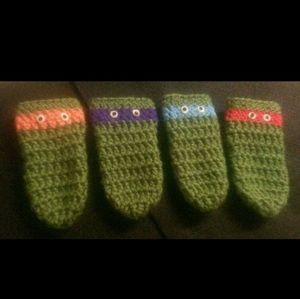 Ninja Turtles Crochet popsicle holder